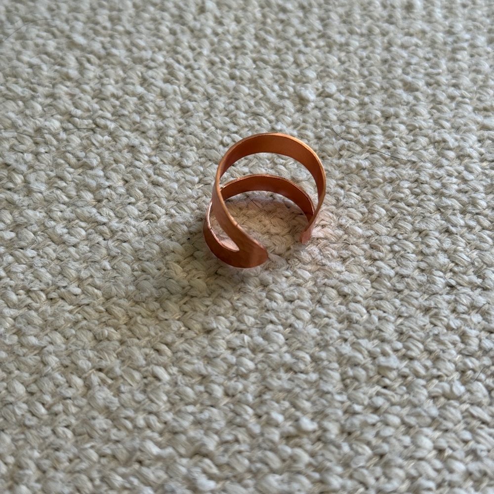 Hammered Copper Adjustable Ring - image 4